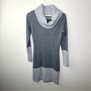 Athleta Cowl Neck Sweater Dress Gray XS Merino Wool